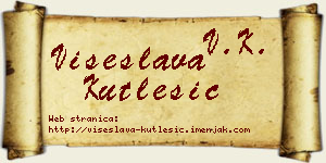 Višeslava Kutlešić vizit kartica